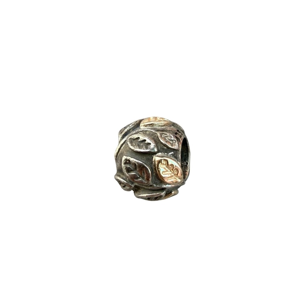 Pandora Tree of Life Charm Women OS Silver Two Tone 14k Gold Retired 790209